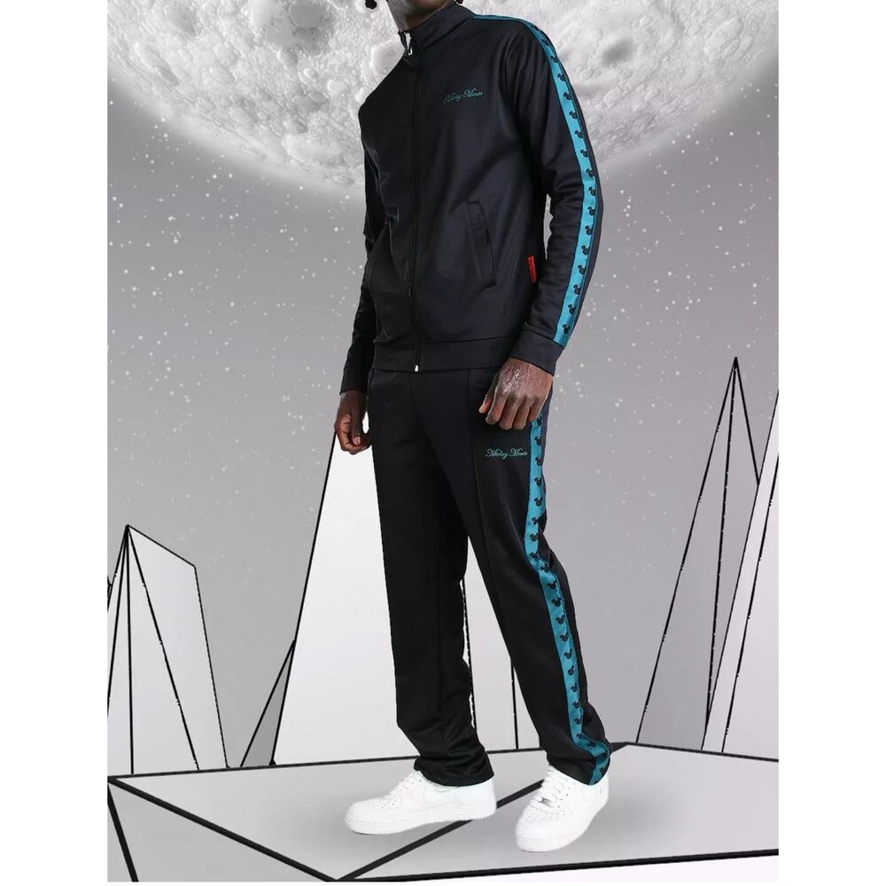 Disney Mickey Tricot Funnel Neck Tracksuit Unisex Adult BoohooMAN Size L